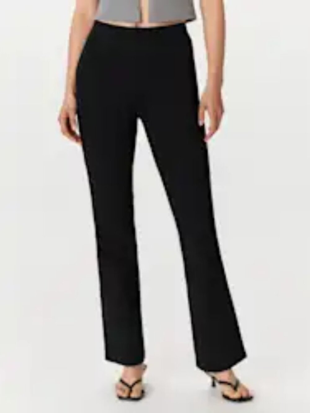 Quince Ultra-Stretch Ponte Bootcut Pants Black Size M NWT $108